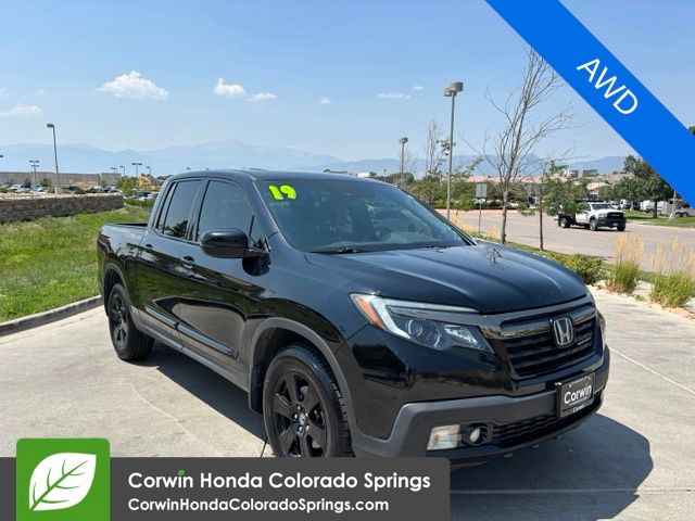 Crystal Black Pearl 2019 Honda Ridgeline Pickup Truck All-Wheel Drive 6-Speed Automatic
