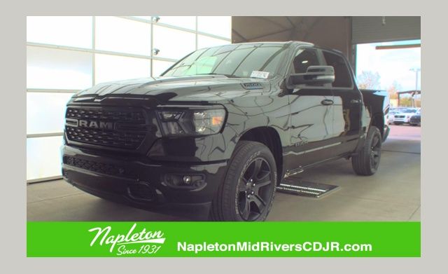 Diamond Black Crystal Pearlcoat 2023 RAM 1500 Big Horn Crew Cab 4WD Pickup Truck Four-Wheel Drive 8-Speed Automatic