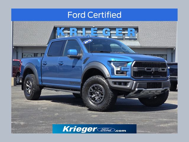 Ford Performance Blue Metallic 2019 Ford F-150 Raptor SuperCrew 4WD Pickup Truck Four-Wheel Drive Automatic