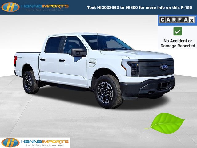 Oxford White 2022 Ford F-150 Lightning Pro SuperCrew AWD Pickup Truck All-Wheel Drive Automatic