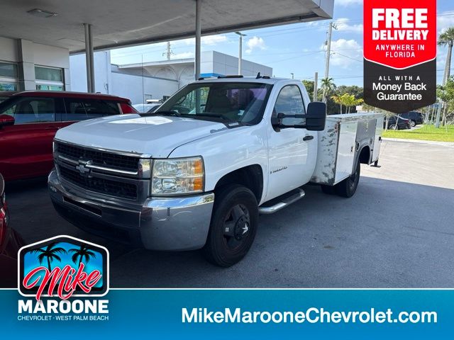 Summit White (Fleet) 2009 Chevrolet Silverado 3500HD Pickup Truck Four-Wheel Drive 6-Speed Automatic