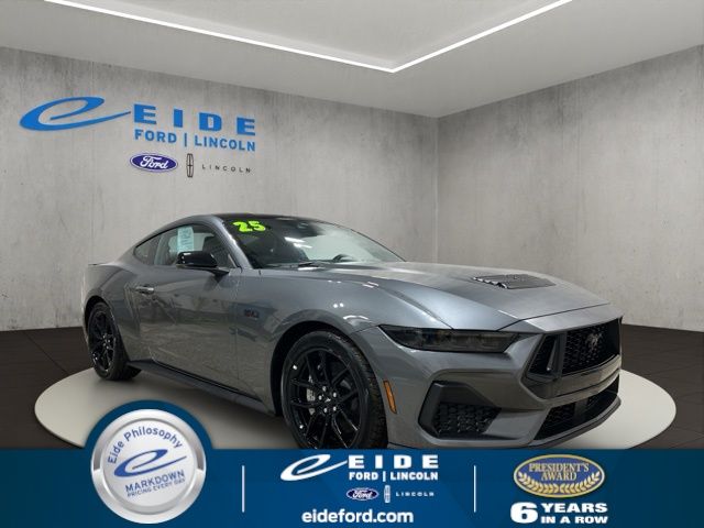 Carbonized Gray Metallic 2025 Ford Mustang GT Premium Fastback RWD Coupe Rear-Wheel Drive 6-Speed Manual