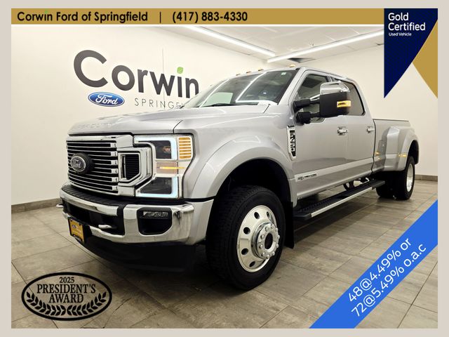 Iconic Silver Metallic 2021 Ford F-450 Super Duty Pickup Truck Four-Wheel Drive Automatic