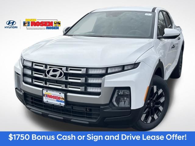 Atlas White 2026 Hyundai Santa Cruz SE Crew Cab AWD Pickup Truck All-Wheel Drive 8-Speed Automatic