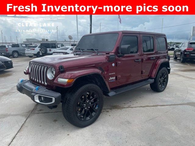 2022 Jeep Wrangler Unlimited Sahara 4xe Red at River Oaks CDJR