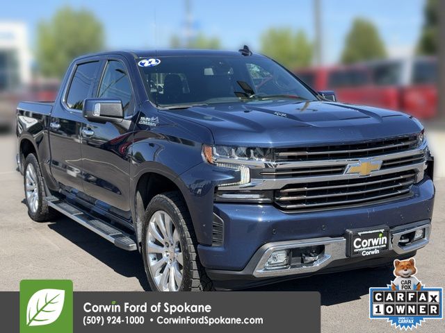 Northsky Blue Metallic 2022 Chevrolet Silverado 1500 Pickup Truck Four-Wheel Drive Automatic