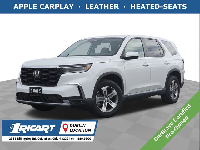 Platinum White Pearl 2023 Honda Pilot EX-L AWD with Captains Chairs SUV / Crossover All-Wheel Drive Automatic