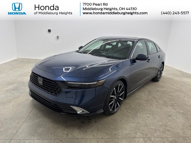 Blue 2024 Honda Accord Hybrid Sedan Front-Wheel Drive Continuously Variable Transmission