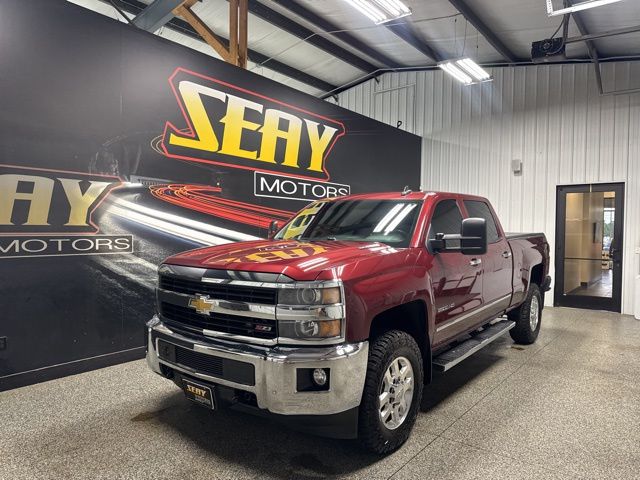 Red (Deep Ruby Metallic) 2015 Chevrolet Silverado 2500HD LTZ Crew Cab 4WD Pickup Truck Four-Wheel Drive 6-Speed Automatic