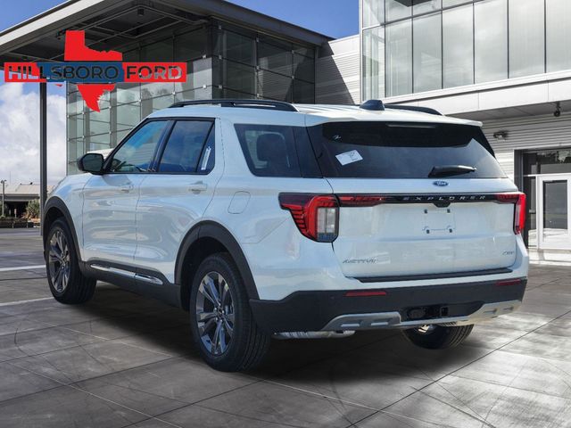 2025 Star White Metallic Tri-Coat Ford Explorer Active 4X4 SUV