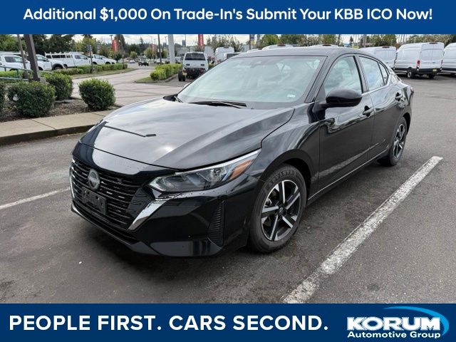 Super Black 2024 Nissan Sentra Sedan Front-Wheel Drive Continuously Variable Transmission