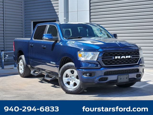 Patriot Blue Pearlcoat 2024 RAM 1500 Big Horn Crew Cab 4WD Pickup Truck Four-Wheel Drive 8-Speed Automatic