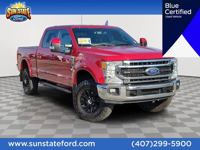 Rapid Red Metallic Tinted Clearcoat 2022 Ford F-350 Super Duty Lariat Crew Cab 4WD Pickup Truck Four-Wheel Drive Automatic