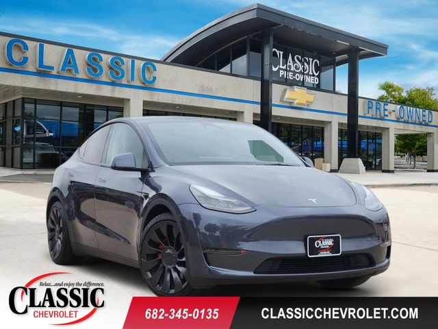 Gray 2021 Tesla Model Y Performance AWD SUV / Crossover All-Wheel Drive 1-Speed Automatic