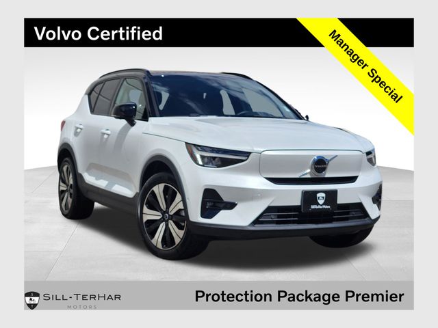 Crystal White Metallic 2023 Volvo XC40 Recharge SUV / Crossover All-Wheel Drive 1-Speed Automatic
