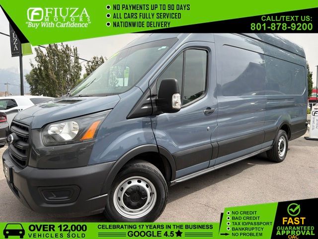 Blue 2020 Ford Transit Cargo Van Rear-Wheel Drive 