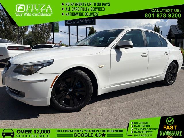 Alpine White 2010 BMW 5 Series Sedan Rear-Wheel Drive 6-Speed Automatic