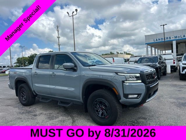 Boulder Gray Pearl 2025 Nissan Frontier Pickup Truck Four-Wheel Drive 9-Speed Automatic Overdrive