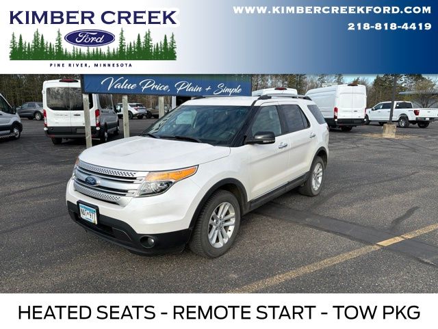 White Platinum Metallic Tri-Coat 2015 Ford Explorer XLT 4WD SUV / Crossover All-Wheel Drive 6-Speed Automatic