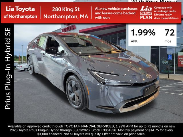 Gray 2026 Toyota Prius Plug-In Hybrid Hatchback Front-Wheel Drive Continuously Variable Transmission