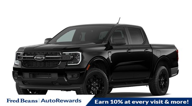 Black 2026 Ford Ranger XLT SuperCrew 4WD Pickup Truck Four-Wheel Drive Automatic