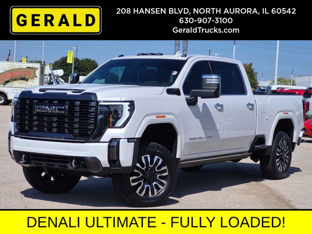 White Frost Tricoat 2024 GMC Sierra 3500HD Pickup Truck Four-Wheel Drive Automatic