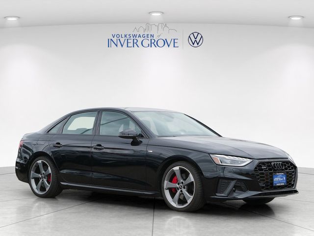 Black Metallic 2024 Audi A4 quattro Prestige S Line 45 TFSI AWD Sedan All-Wheel Drive 7-Speed Automatic