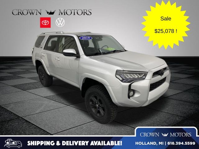 Classic Silver Metallic 2018 Toyota 4Runner SR5 4WD SUV / Crossover Four-Wheel Drive 5-Speed Automatic Overdrive