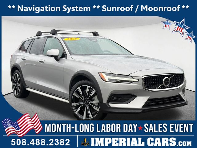 Silver Dawn Metallic 2025 Volvo V60 Wagon All-Wheel Drive Automatic