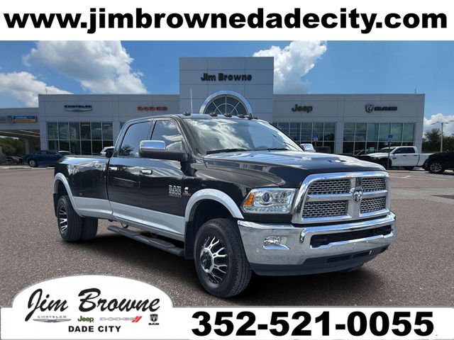 Brilliant Black Crystal Pearlcoat 2018 RAM 3500 Laramie Crew Cab LB DRW 4WD Pickup Truck Four-Wheel Drive 6-Speed Automatic