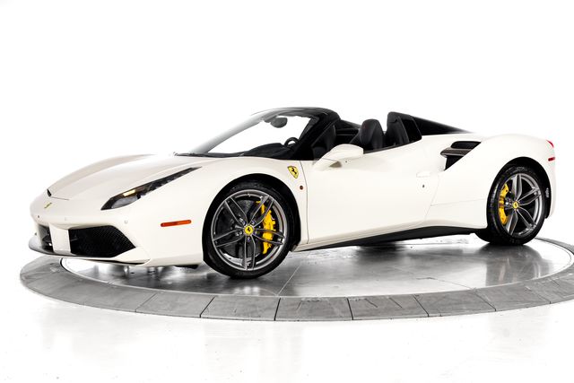 White 2017 Ferrari 488 Convertible Rear-Wheel Drive 7-Speed Automatic