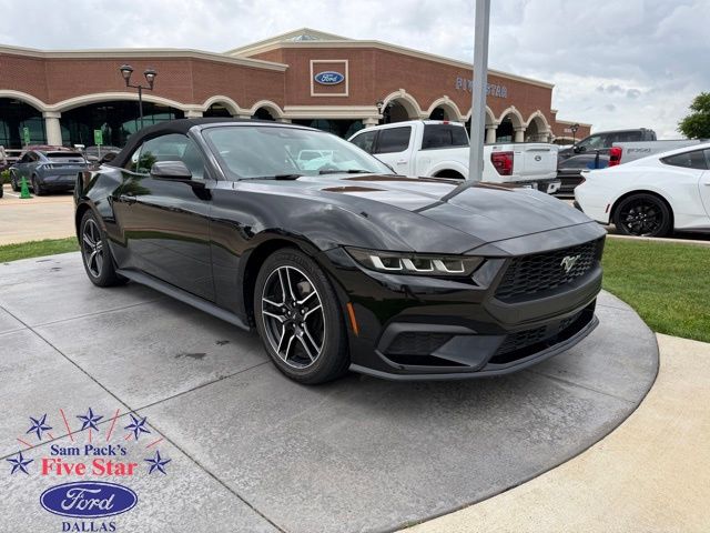 Shadow Black 2024 Ford Mustang EcoBoost Premium Convertible RWD Convertible Rear-Wheel Drive Automatic