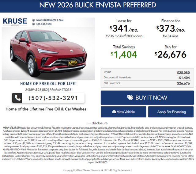 2026 Buick Envista Preferred