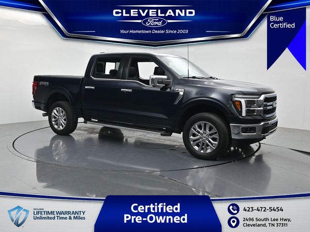 Blue Metallic 2025 Ford F-150 Pickup Truck Four-Wheel Drive Automatic
