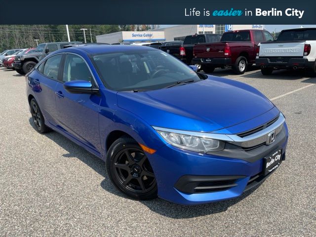 Aegean Blue Metallic 2017 Honda Civic Sedan Front-Wheel Drive Continuously Variable Transmission