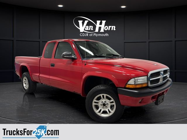 Flame Red 2004 Dodge Dakota Pickup Truck Four-Wheel Drive 5-Speed Automatic