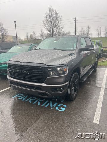 Gray (Granite Crystal Metallic Clearcoat) 2021 RAM 1500 Big Horn Crew Cab 4WD Pickup Truck Four-Wheel Drive 8-Speed Automatic