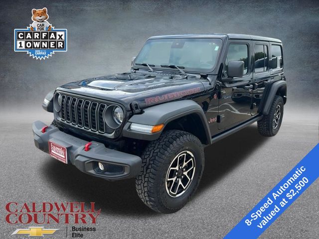 Black Clearcoat 2025 Jeep Wrangler Rubicon 4-Door 4WD SUV / Crossover Four-Wheel Drive 8-Speed Automatic
