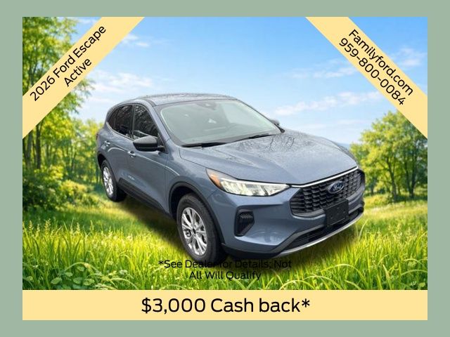 Vapor Blue Metallic 2026 Ford Escape Active AWD SUV / Crossover All-Wheel Drive 8-Speed Automatic