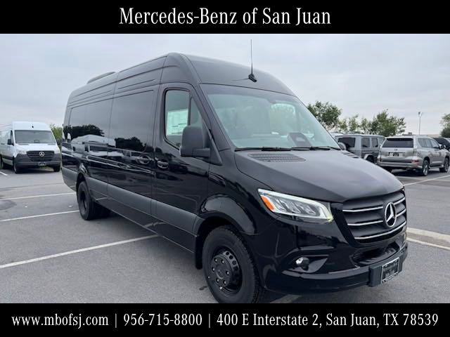 Obsidian Black Metallic 2025 Mercedes-Benz Sprinter Cargo 3500 170 High Roof Extended RWD Van Rear-Wheel Drive 9-Speed Automatic