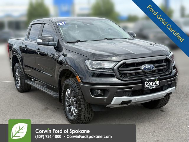 Shadow Black 2021 Ford Ranger Pickup Truck Four-Wheel Drive Automatic