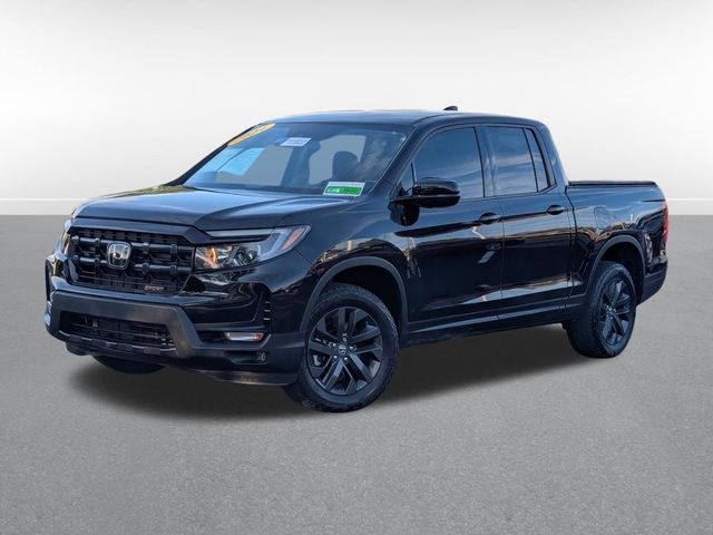 Crystal Black Pearl 2024 Honda Ridgeline Pickup Truck All-Wheel Drive 9-Speed Automatic