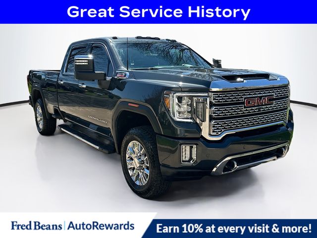 Hunter Metallic 2023 GMC Sierra 3500HD Denali Crew Cab 4WD Pickup Truck Four-Wheel Drive Automatic