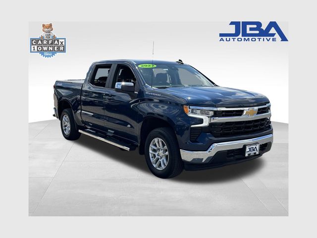 Blue Metallic 2022 Chevrolet Silverado 1500 LT Crew Cab 4WD Pickup Truck Four-Wheel Drive 8-Speed Automatic