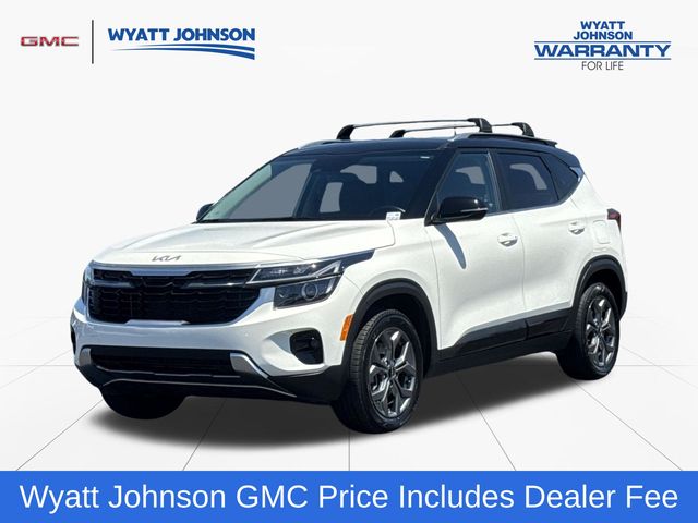 Clear White/Black Roof 2024 Kia Seltos SUV / Crossover All-Wheel Drive Continuously Variable Transmission