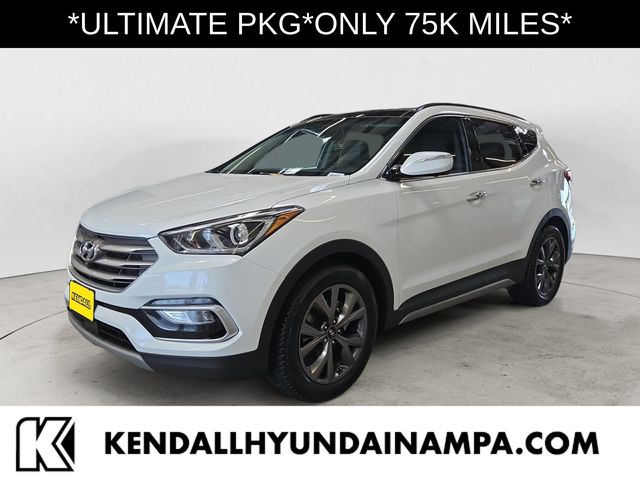 Pearl White 2018 Hyundai Santa Fe Sport SUV / Crossover All-Wheel Drive 6-Speed Automatic