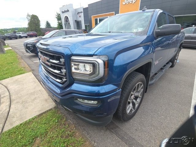 Stone Blue Metallic 2018 GMC Sierra 1500 SLT Crew Cab 4WD Pickup Truck Four-Wheel Drive 8-Speed Automatic Overdrive