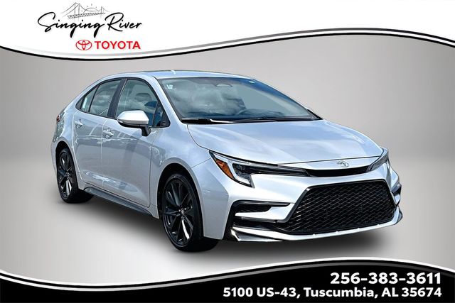 Classic Silver Metallic 2025 Toyota Corolla SE FWD Sedan Front-Wheel Drive Continuously Variable Transmission