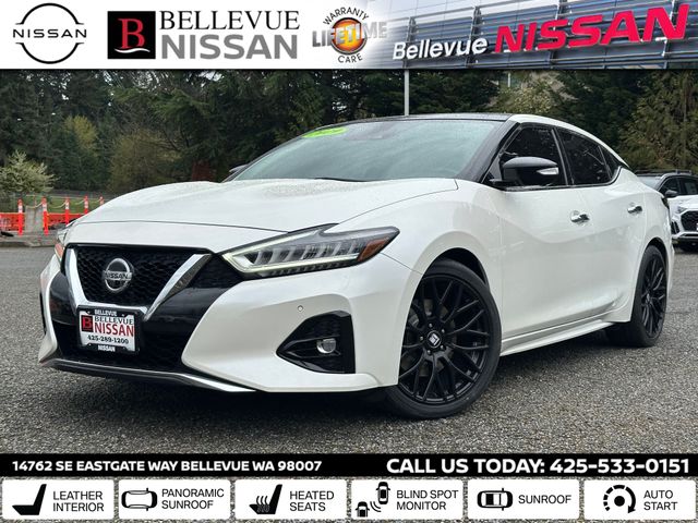 Pearl White Tricoat 2019 Nissan Maxima Platinum FWD Sedan Front-Wheel Drive Continuously Variable Transmission