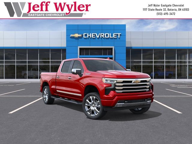 Red 2026 Chevrolet Silverado 1500 High Country Crew Cab 4WD Pickup Truck Four-Wheel Drive Automatic
